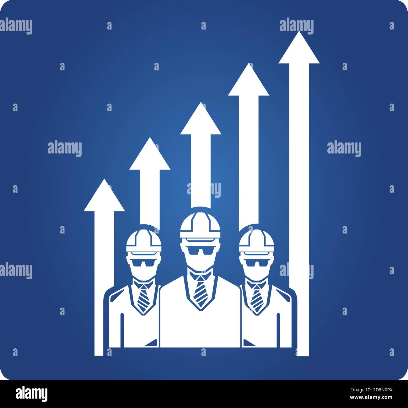 symbole d'amélioration des performances et du travail d'équipe de l'ingénieur Illustration de Vecteur