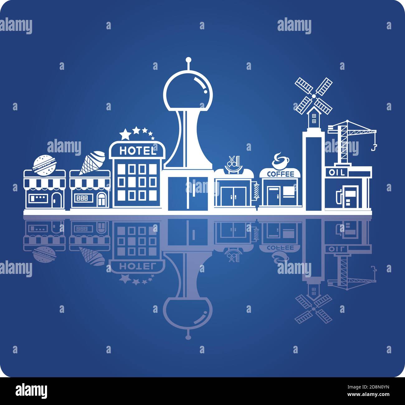 toits de la ville Illustration de Vecteur