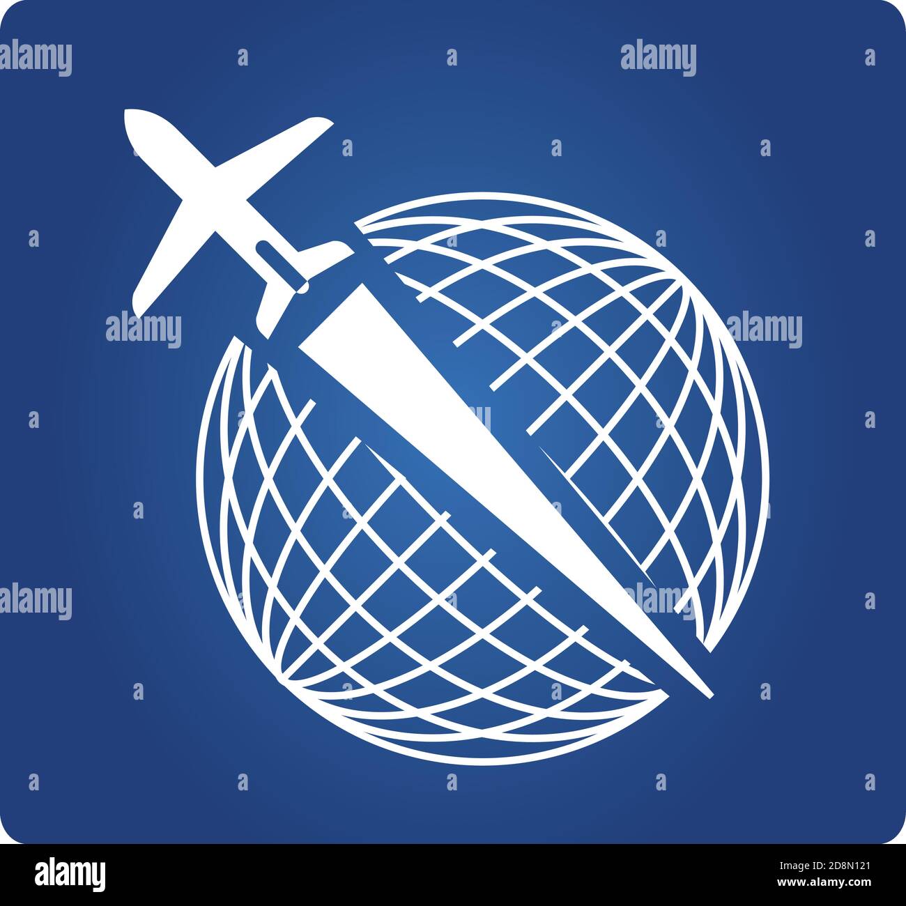 Avion et globe Illustration de Vecteur