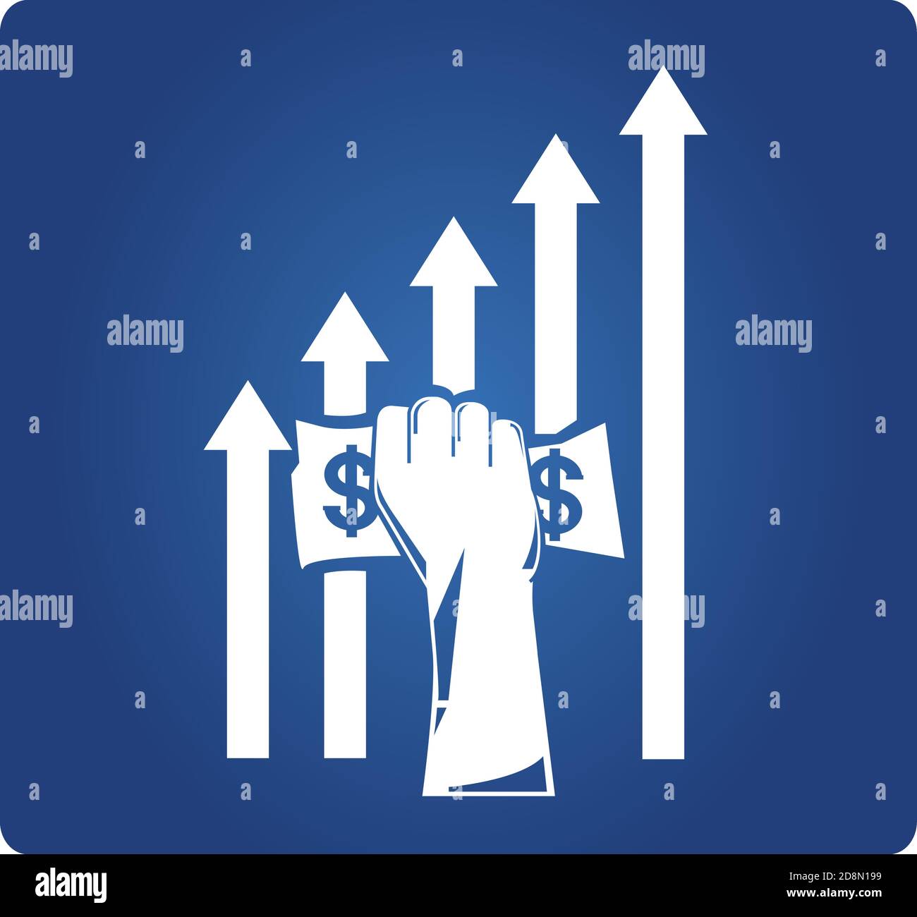 graphique croissant de l'économie, de l'argent Illustration de Vecteur