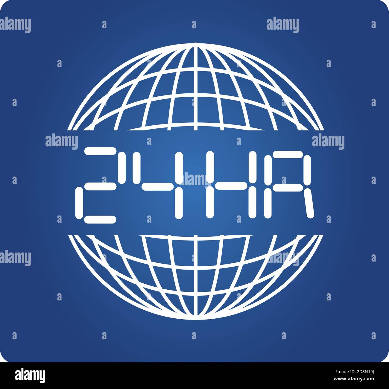 service global et service de temps Illustration de Vecteur