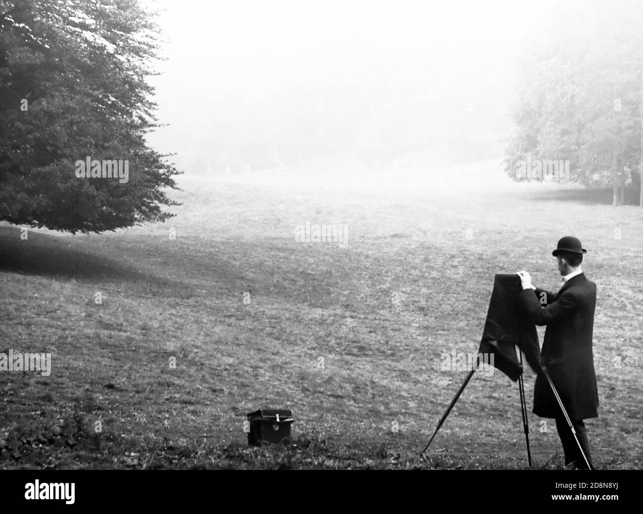 Photographe à Knole Park, Sevenoaks, époque victorienne Banque D'Images