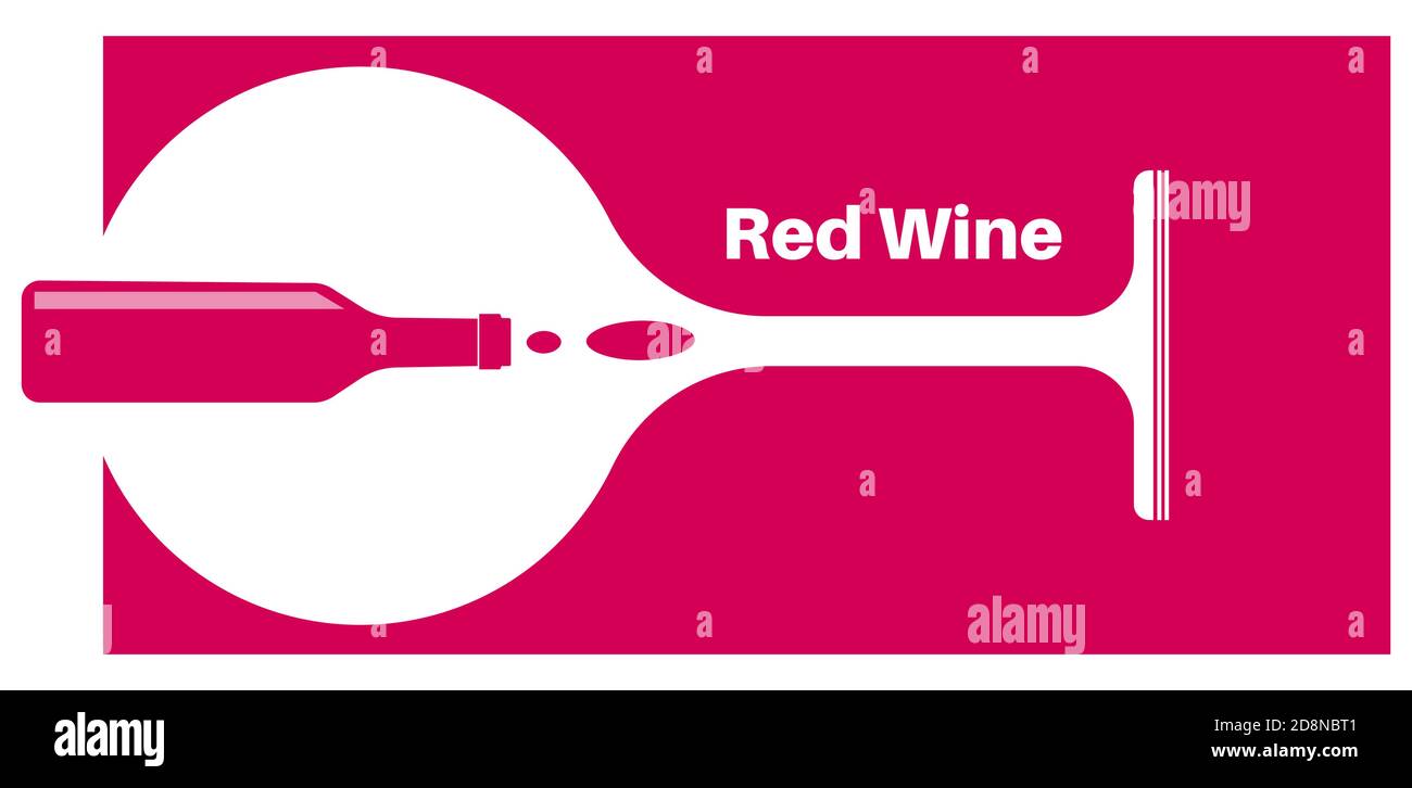 Illustration du logo Red Wine Vector sur fond blanc Illustration de Vecteur