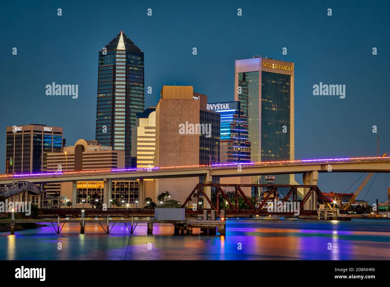 Le centre-ville de Jacksonville Banque D'Images