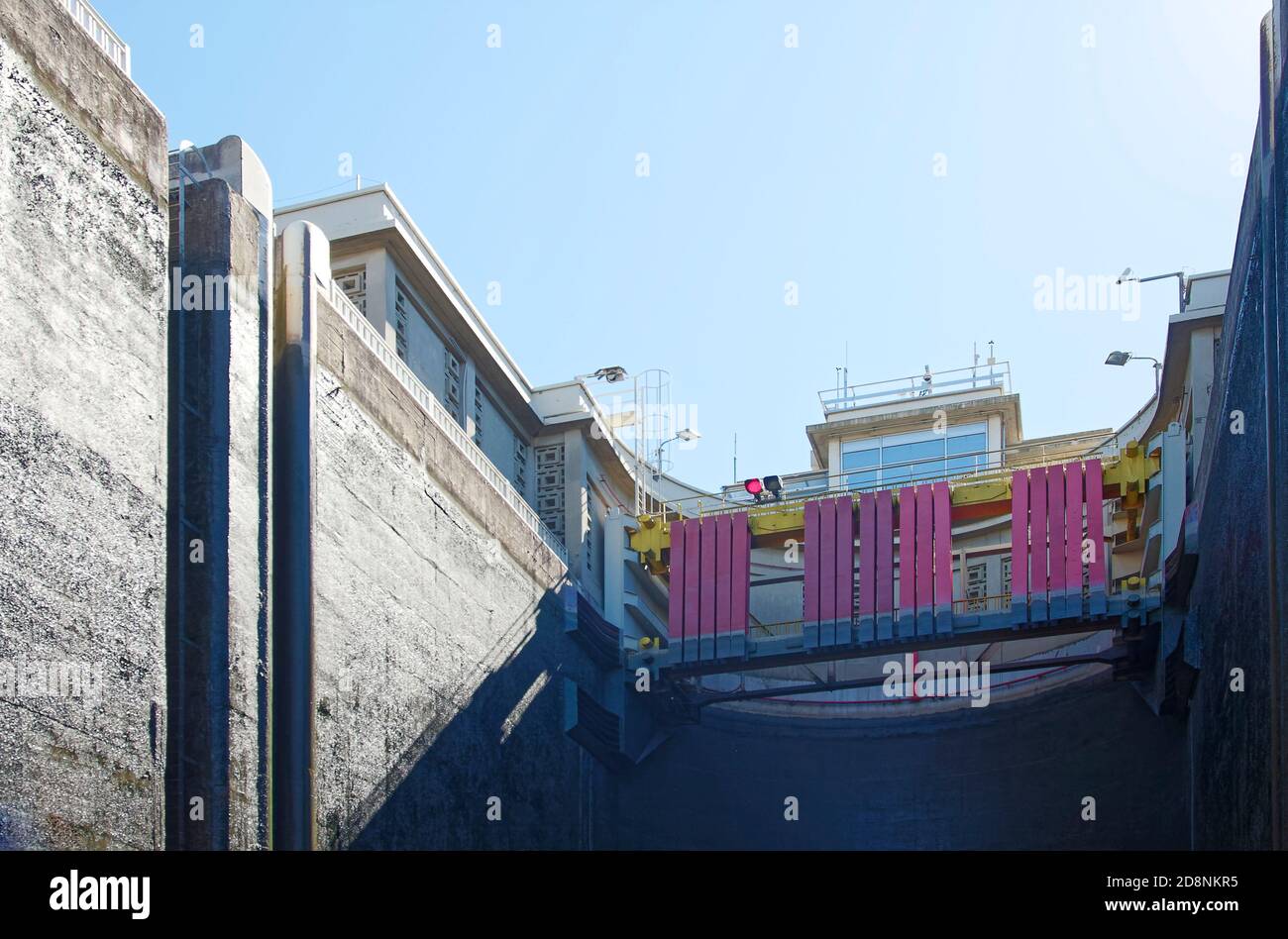 Différence de niveau d'eau de 71 pieds Banque de photographies et d