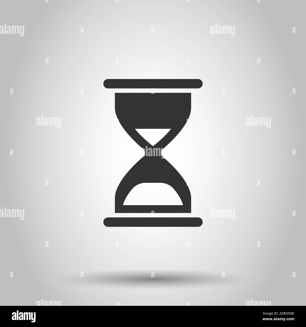 Icône en forme de sablier dans télévision style. Vector illustration sablier blanc sur fond isolé. Réveil concept d'entreprise. Illustration de Vecteur