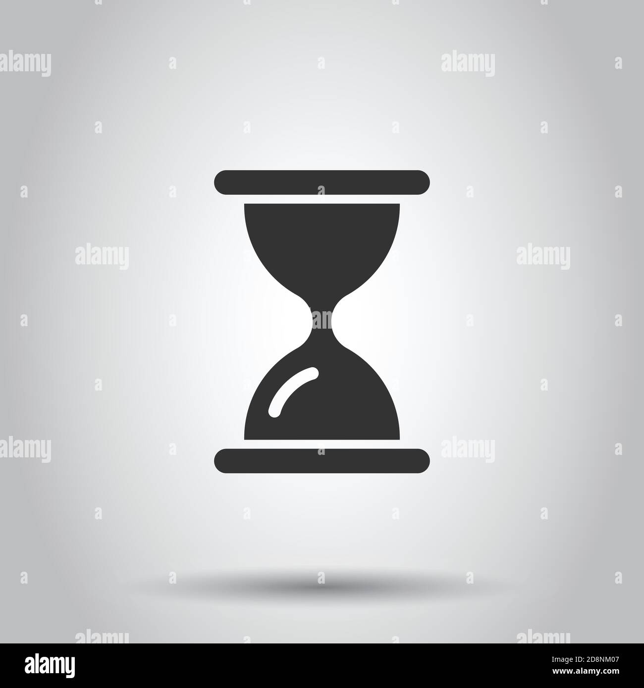 Icône en forme de sablier dans télévision style. Vector illustration sablier blanc sur fond isolé. Réveil concept d'entreprise. Illustration de Vecteur