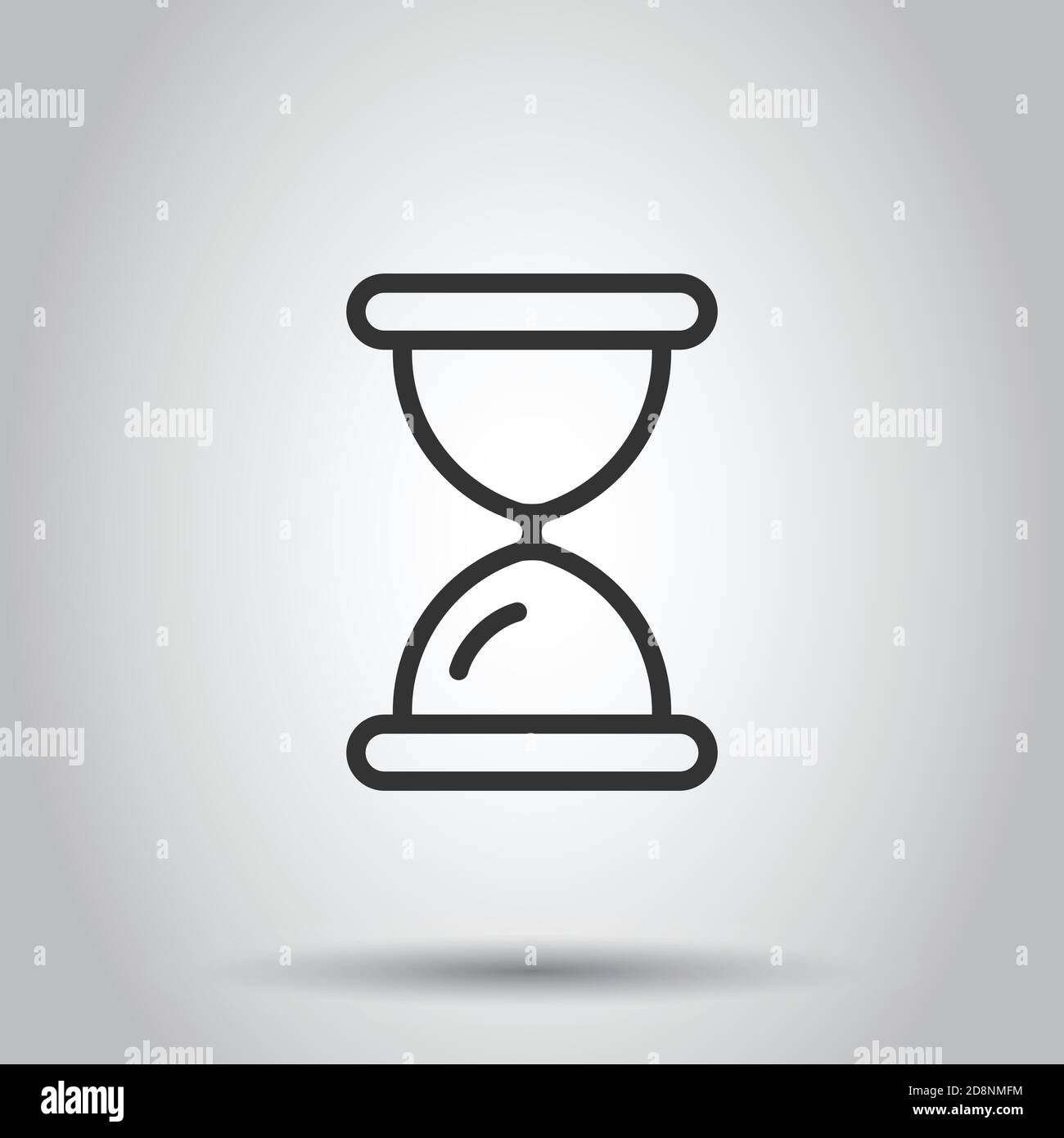 Icône en forme de sablier dans télévision style. Vector illustration sablier blanc sur fond isolé. Réveil concept d'entreprise. Illustration de Vecteur