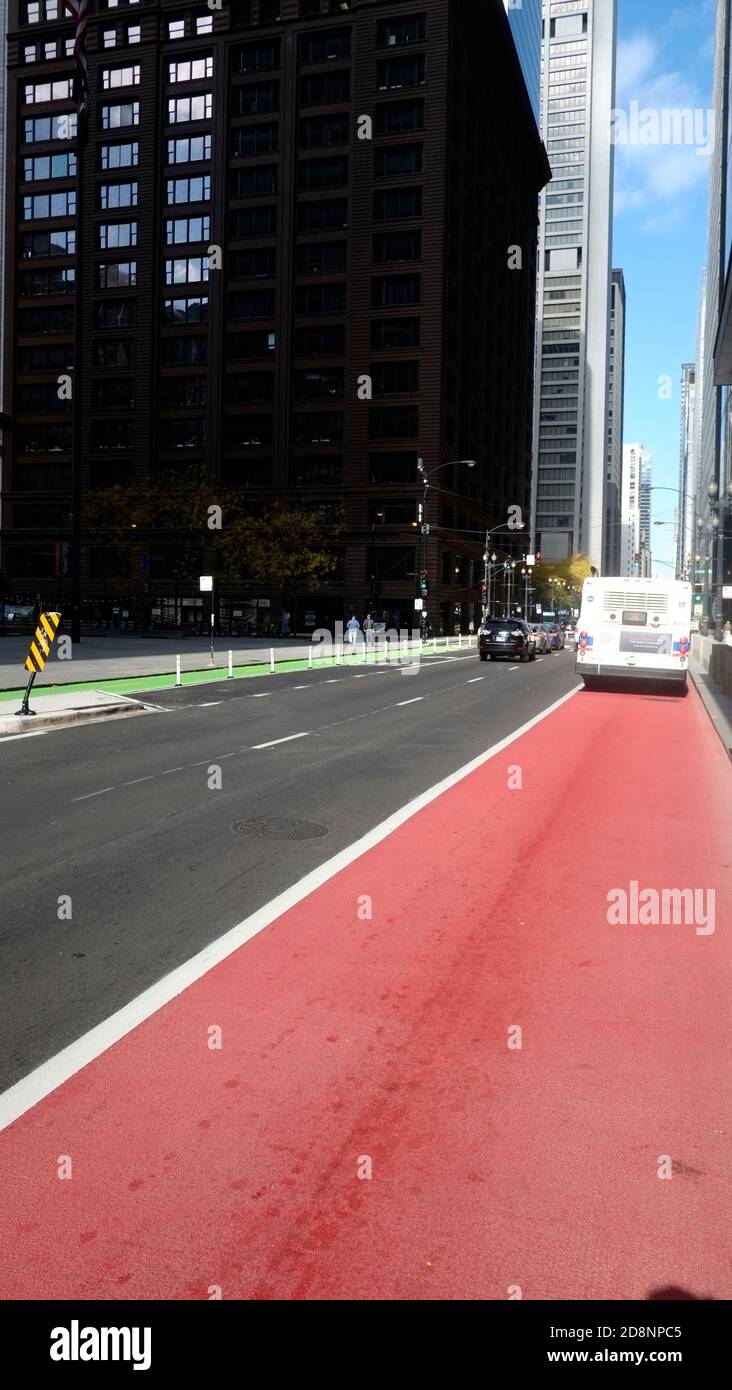 Cicago, dans l'Illinois. UN tronçon de 3 km de la 79e rue, de Western à Cicero avenues, et un tronçon de 4.6 km de Chicago Avenue, de Laramie à Ashland avenues, Banque D'Images