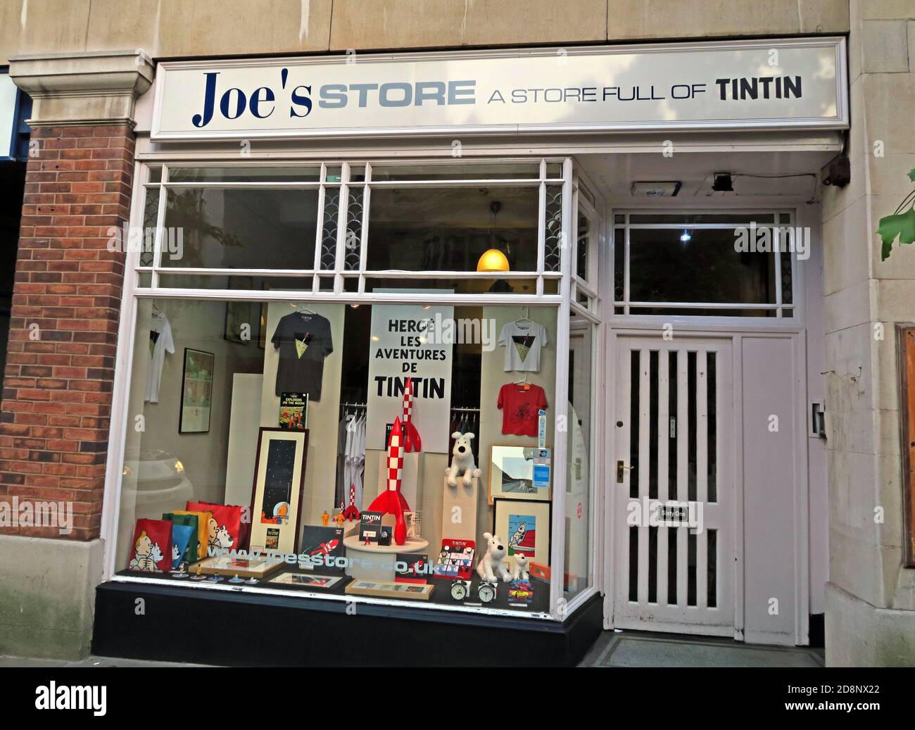 Joes Store, un magasin plein de Tintin, 61 Friar Lane, Nottingham, Nottinghamshire, Angleterre, Royaume-Uni, NG1 6DH Banque D'Images
