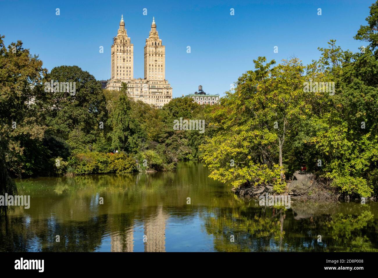 Le San Remo est visible depuis Central Park, New York City, USA Banque D'Images