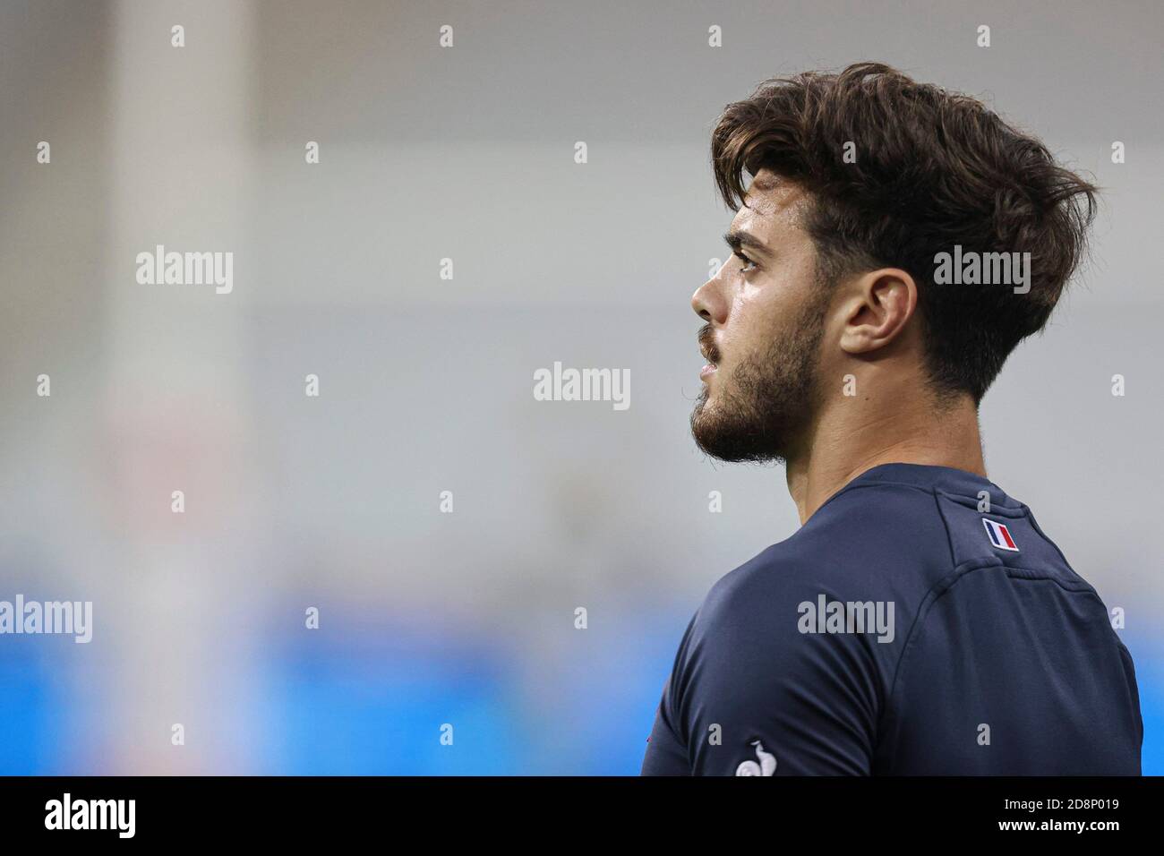 Romain Ntamack de France avant le match des 6 nations au Stade de France, Paris. Banque D'Images