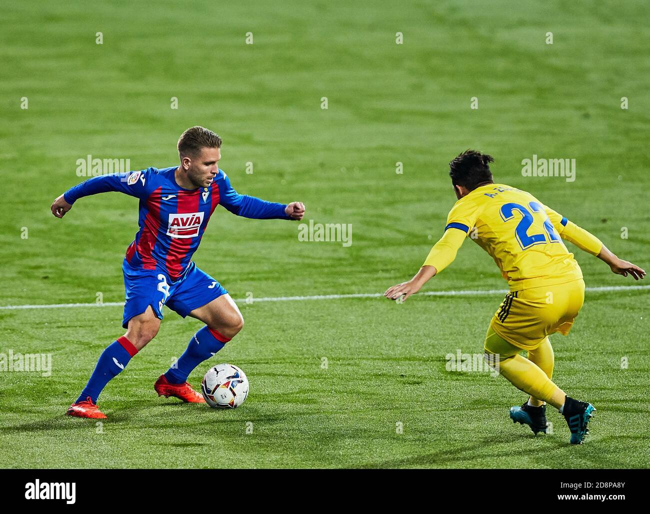 Kevin Rodrigues de SD Eibar lors du match de football de la Liga de championnat espagnol entre SD Eibar SAD et Cadix CF le 30 octobre 2020 à Ipurua s C. Banque D'Images