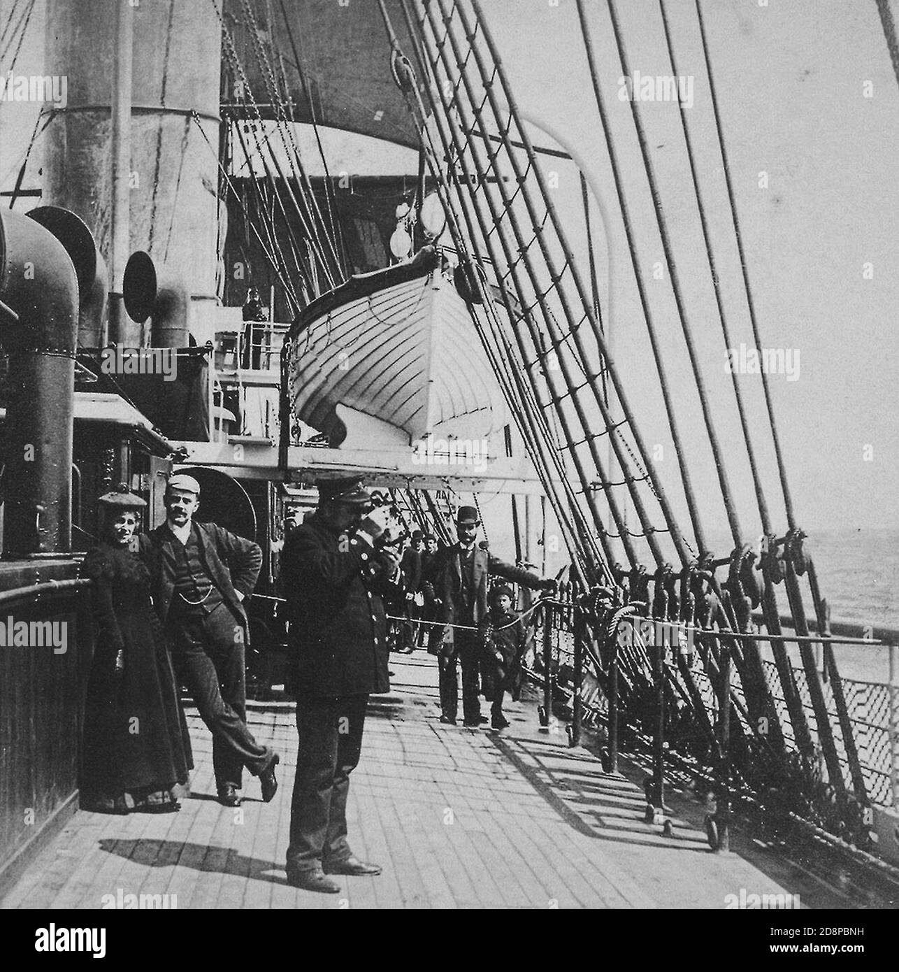 Imprimé argent en couleur albumine, stéréo Banque D'Images