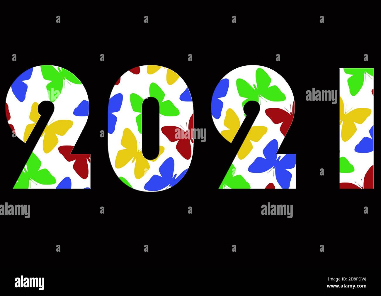 Bonnes ressources graphiques pour la nouvelle année 2021 Banque D'Images