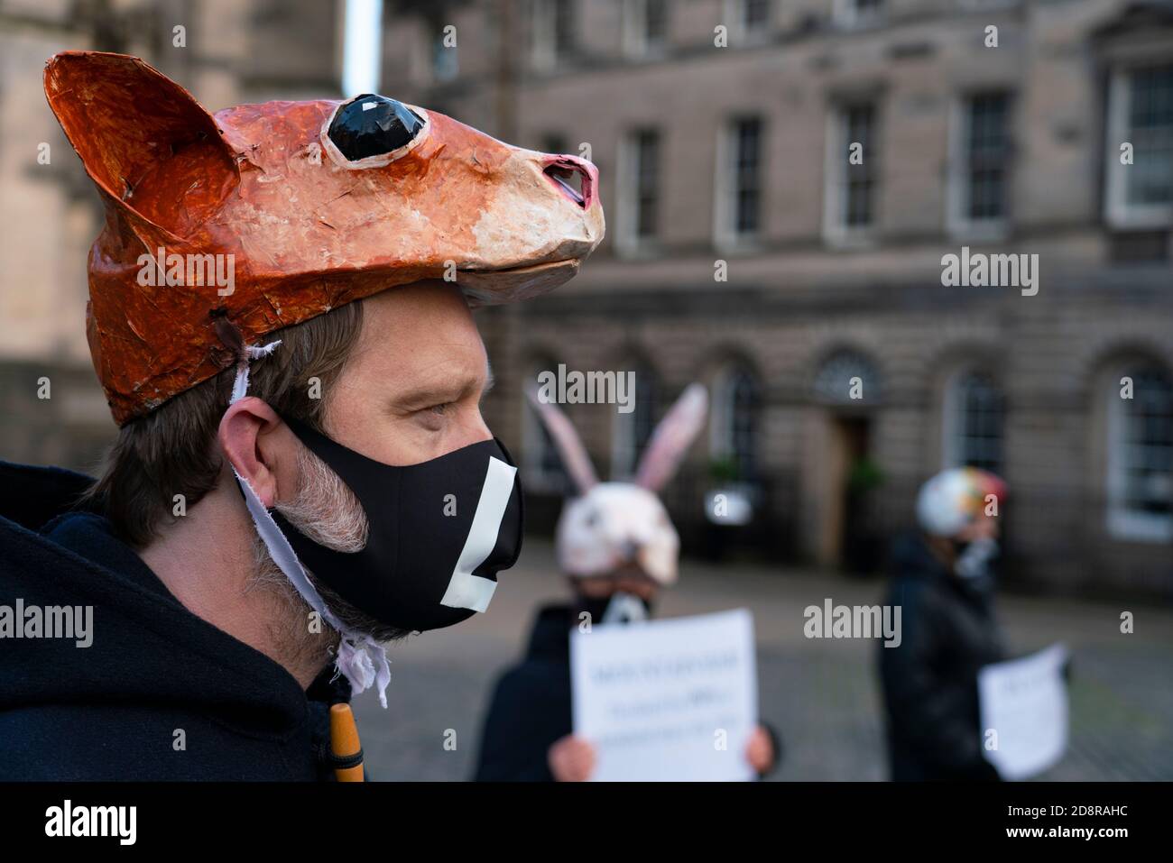 Extinction manifestation de la rébellion mettant en évidence le déclin des espèces sauvages à Édimbourg, en Écosse, au Royaume-Uni Banque D'Images