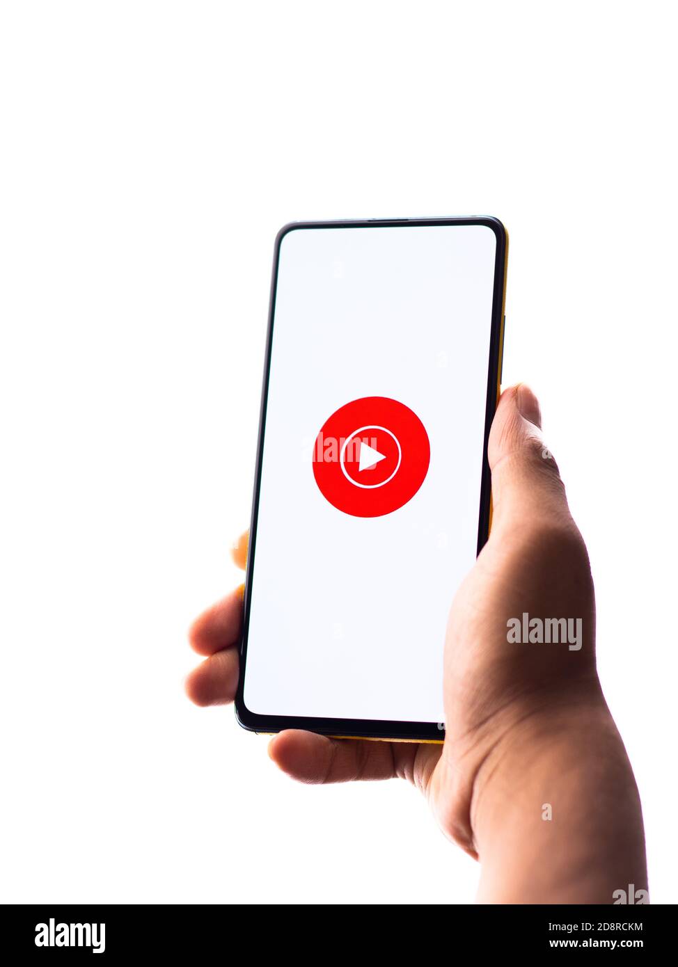 Assam, inde - 29 octobre 2020 : logo Youtube Music sur l'écran du téléphone. Banque D'Images