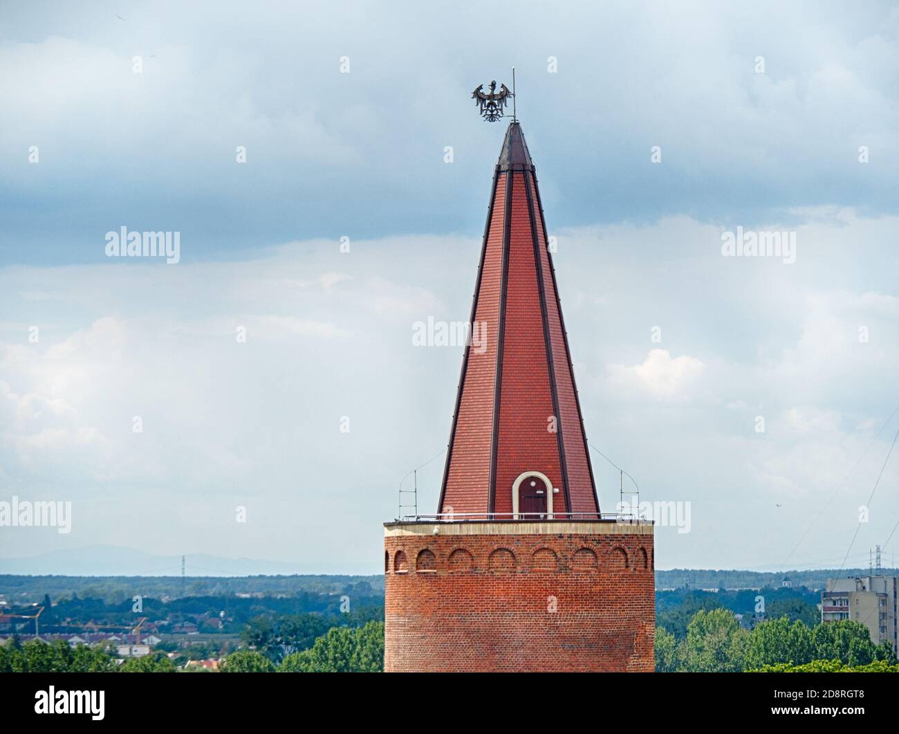 Vue sur la tour Piast à Opole, Pologne Banque D'Images