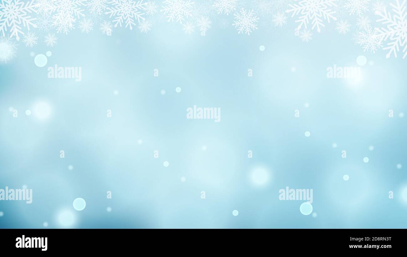 Fond de Noël avec flocons de neige, étoiles, éclats et effet vectoriel lumineux pour une carte de vœux de luxe.Vector Illustration de Vecteur