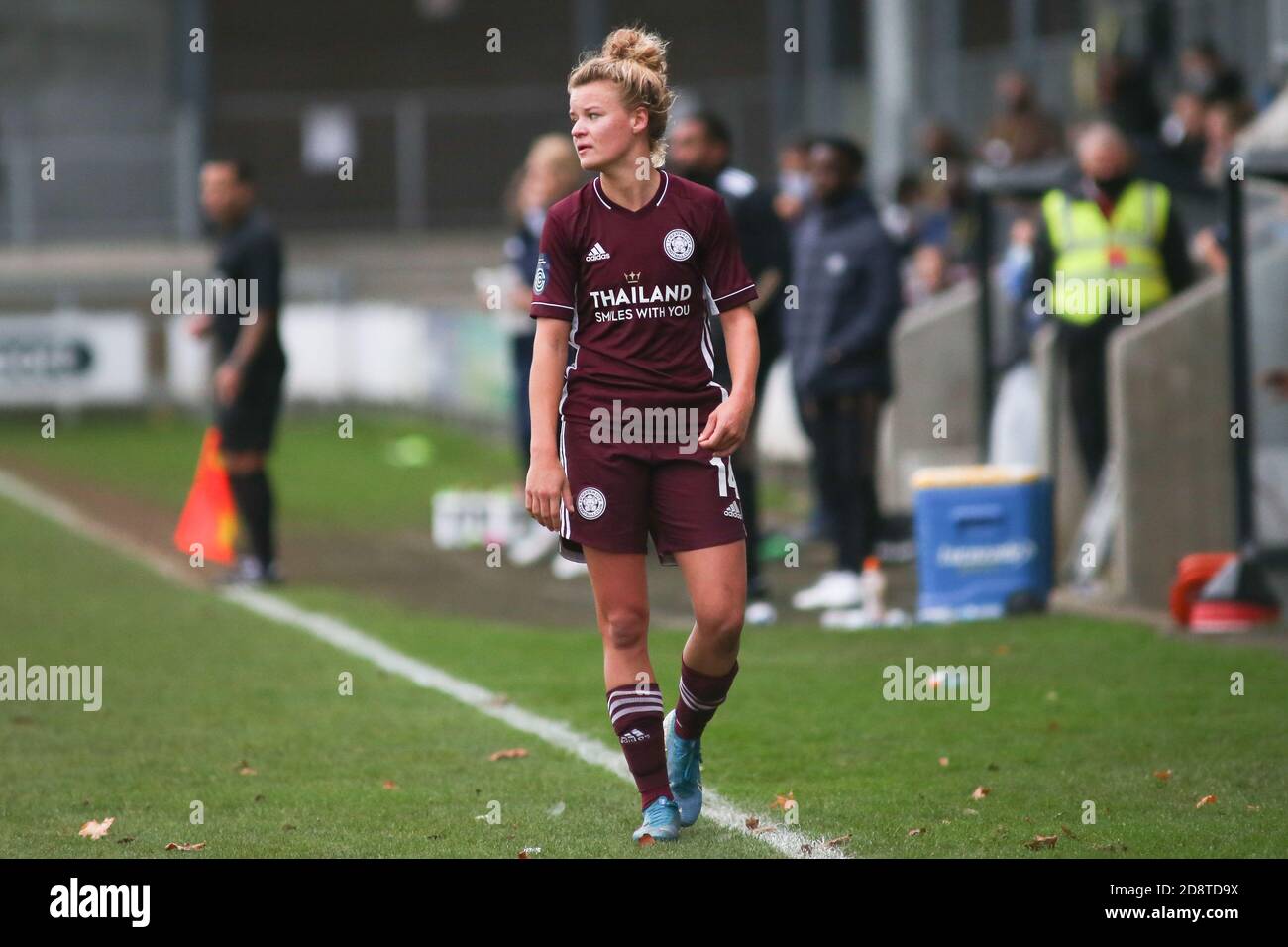 Dartford, Royaume-Uni. 11 janvier 2020. Esmee de Graaf (Leicester City) gestes pendant le match de Super League 2 féminin de FA entre London City et Leicester City à Princes Park à Dartford. FEDERICO GUERRA MARANESI/SPP crédit: SPP Sport Press photo. /Alamy Live News Banque D'Images