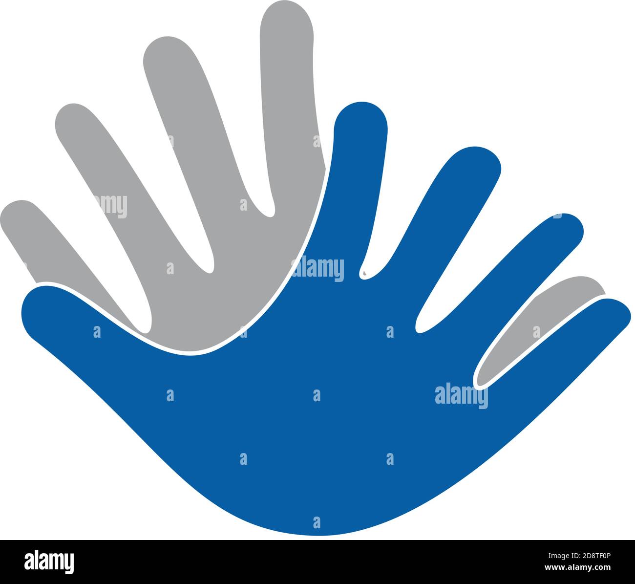 Vecteur signe mains ensemble pour l'amitié Illustration de Vecteur