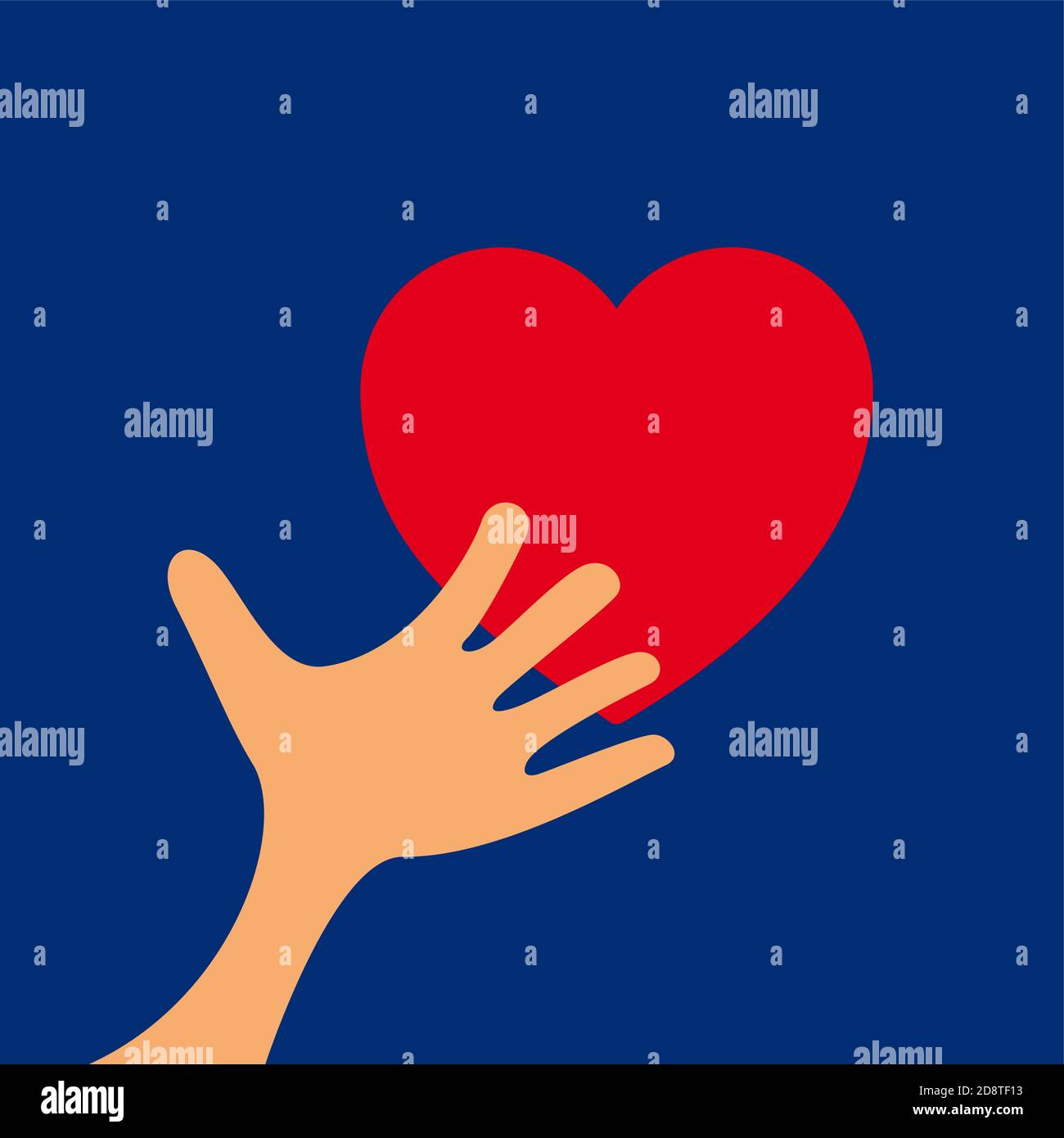 Illustration vectorielle amis du cœur, conception plate Illustration de Vecteur