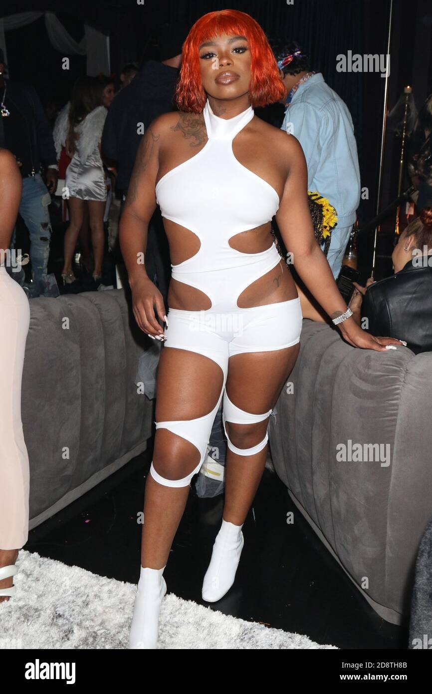 Atlanta, Géorgie, États-Unis. 31 octobre 2020. **PAS D'HISTOIRES NÉGATIVES** Dreezy à Teyana Taylor le hante de Hopewell Halloween Party dans une résidence privée à Atlanta, en Géorgie, le 31 octobre 2020. Crédit : Walik Goshorn/Media Punch/Alay Live News Banque D'Images