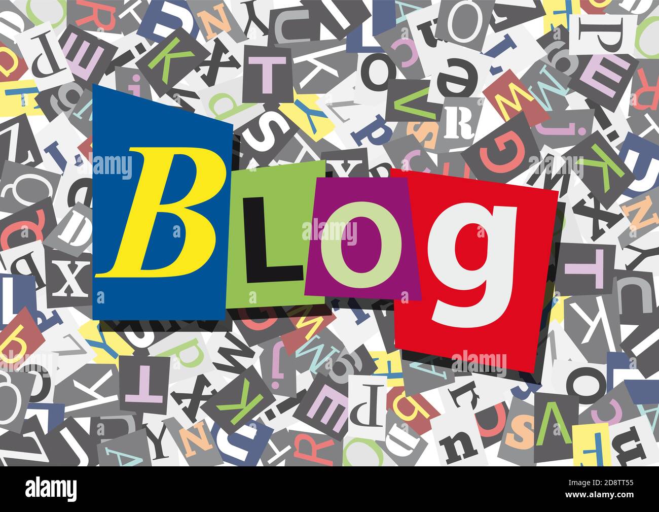 Blog, message anonyme en conception plate Illustration de Vecteur