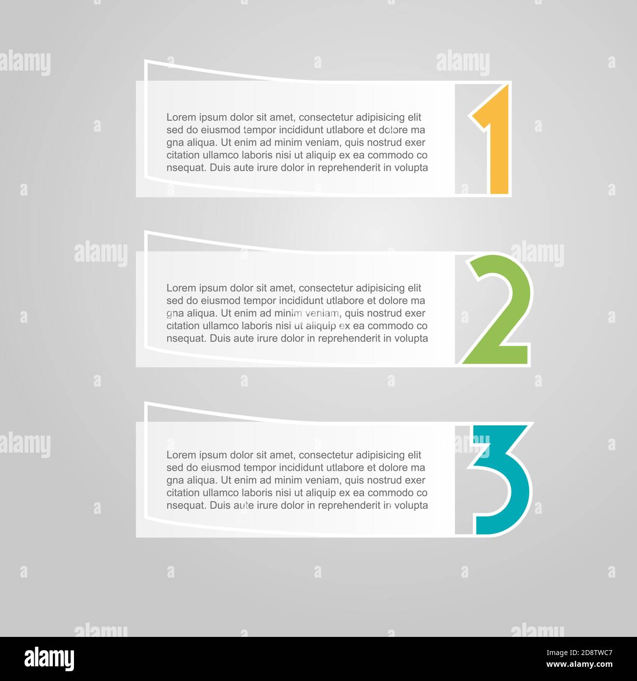 Étiquettes de FAQ vectorielles, trois options Illustration de Vecteur