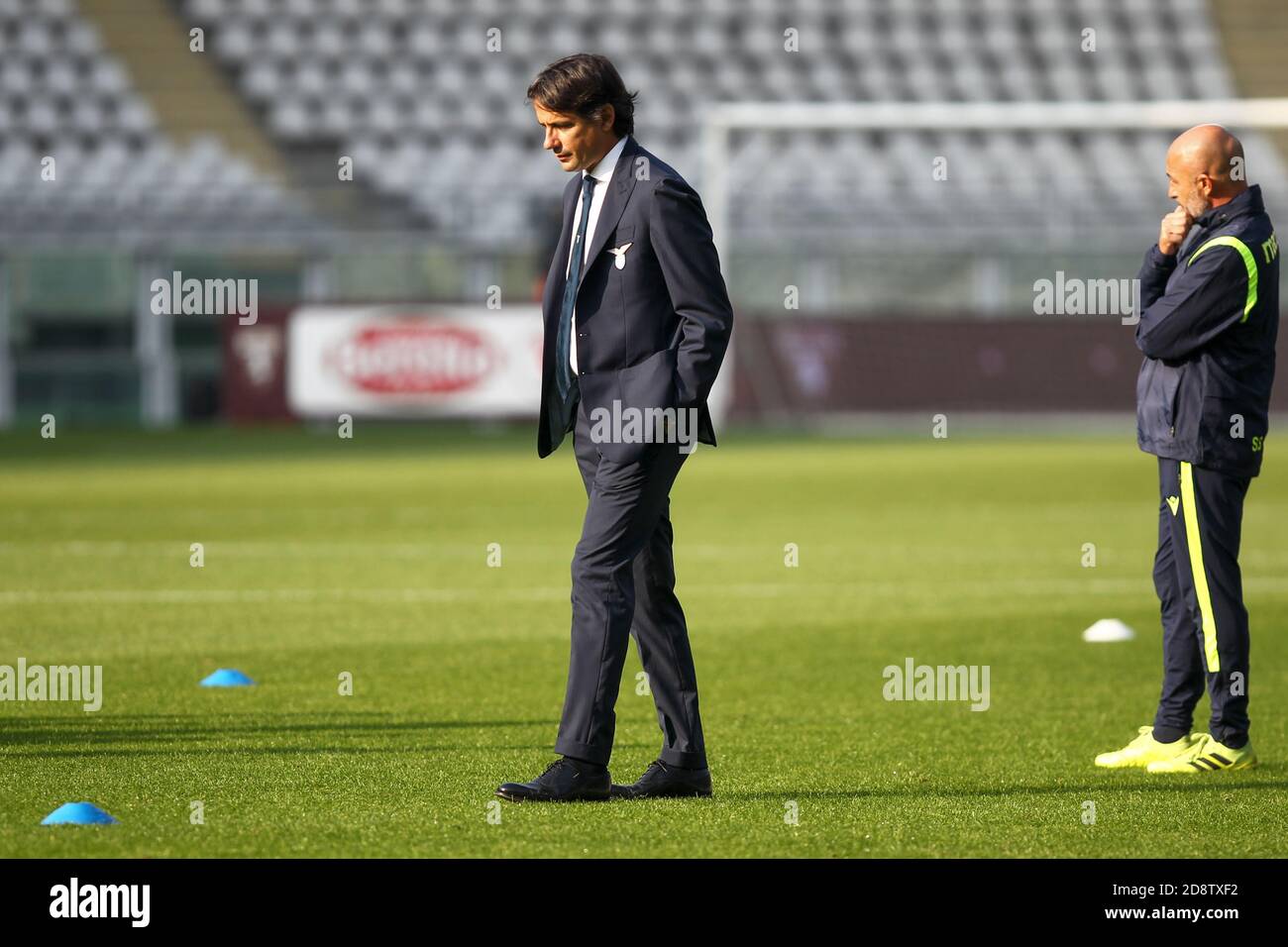 Simone Inzaghi, entraîneur en chef de SS Lazio, lors de la série UN match entre le FC de Turin et le SS Lazio au stade olympique Grande Torino le 01 novembre 2020 Banque D'Images