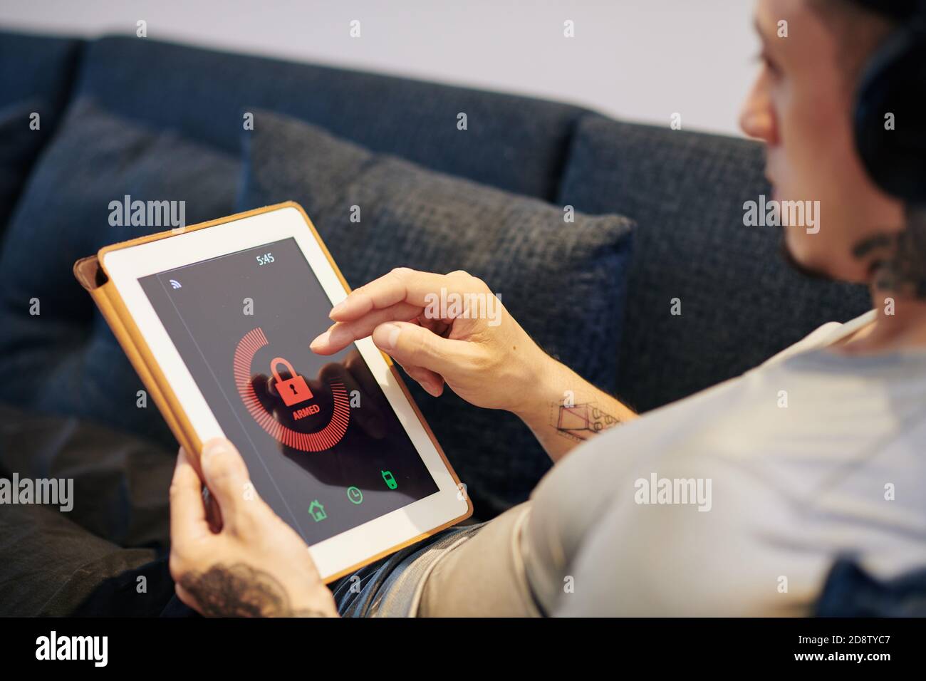 Application de sécurité Smarthome Banque D'Images