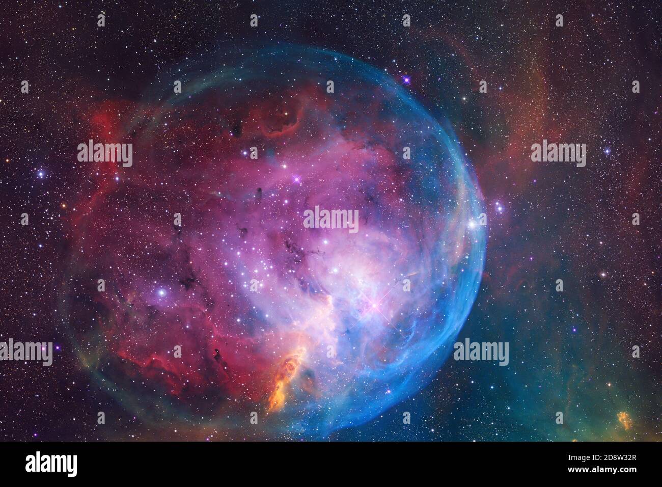 Espace extérieur art. Starfield. Des nébuleuses impressionnantes. Éléments de cette image fournis par la NASA. Banque D'Images
