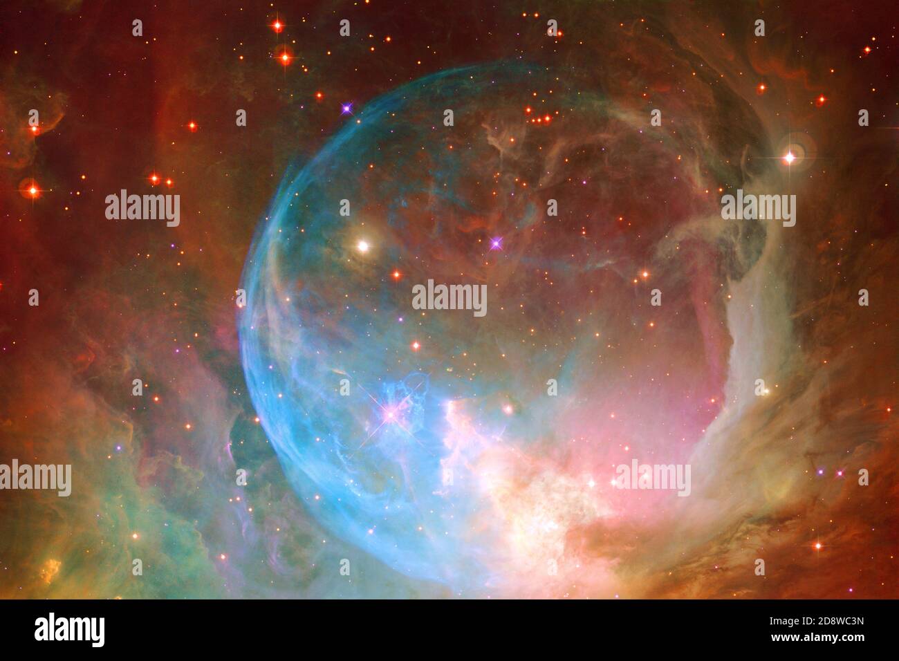 Univers infini avec étoiles et galaxies dans l'espace. COSMOS Art. Éléments de cette image fournis par la NASA. Banque D'Images