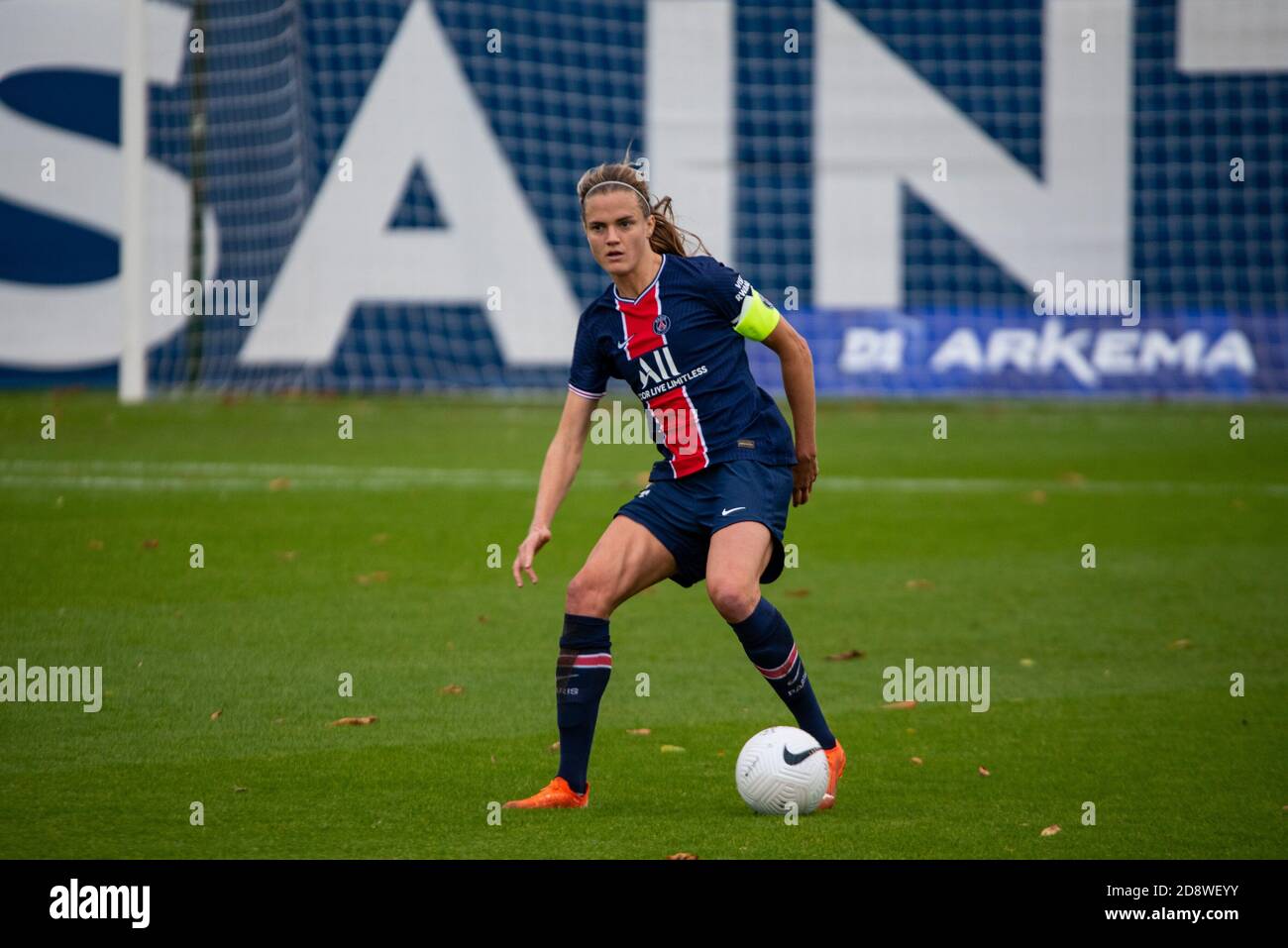 Irene Paredes de Paris Saint Germain contrôle le ballon lors du championnat de France des femmes D1 Arkema football match entre Paris Saint-Germain et FC Fleury 91 le 1er novembre 2020 au stade Georges LEF.vre à Saint-Germain-en-Laye, France - photo Antoine Massinon / A2M Sport Consulting / DPPI crédit : LM/DPPI/Antoine Massinon/Alamy Live News Banque D'Images