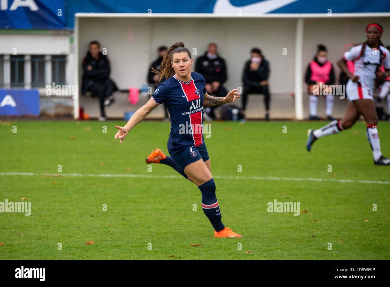 Ramona Bachmann de Paris Saint Germain lors du championnat de France des femmes D1 Arkema football match entre Paris Saint-Germain et FC Fleury 91 le 1er novembre 2020 au stade Georges LEF.vre à Saint-Germain-en-Laye, France - photo Antoine Massinon / A2M Sport Consulting / DPPI crédit: LM/DPPI/Antoine Massinon/Alay Live News Banque D'Images