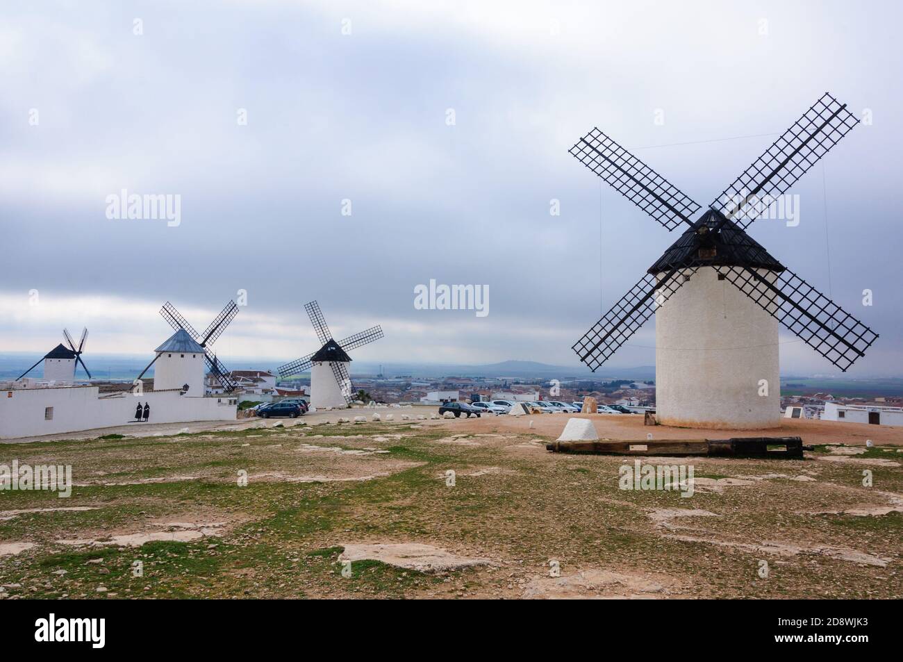 Campo de Criptana, moulins à vent traditionnels de Castille-la-Manche, Espagne Banque D'Images