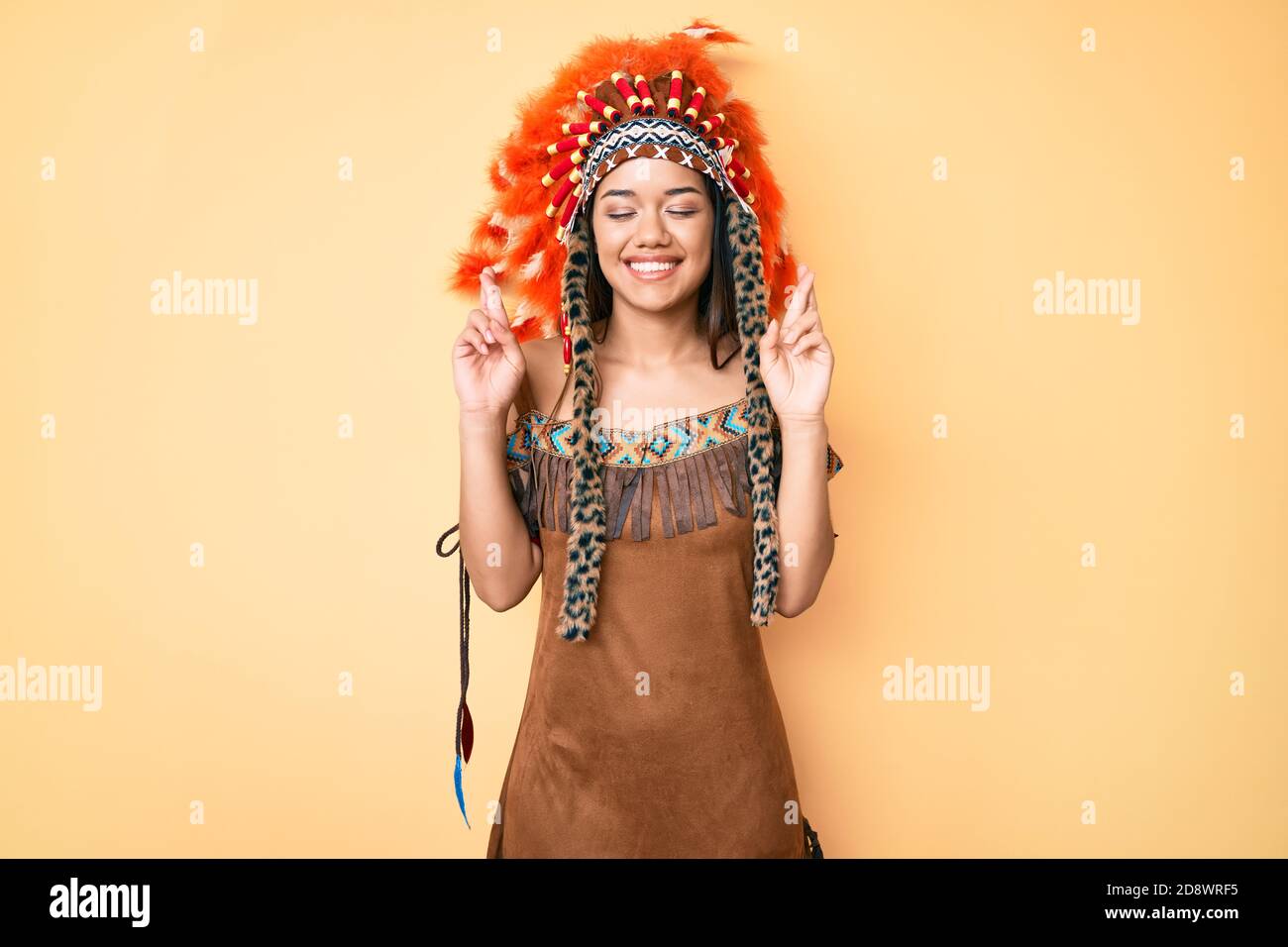 Photo Vintage Originale Années 1930 - Petite Fille En Costume Indien Pour Halloween