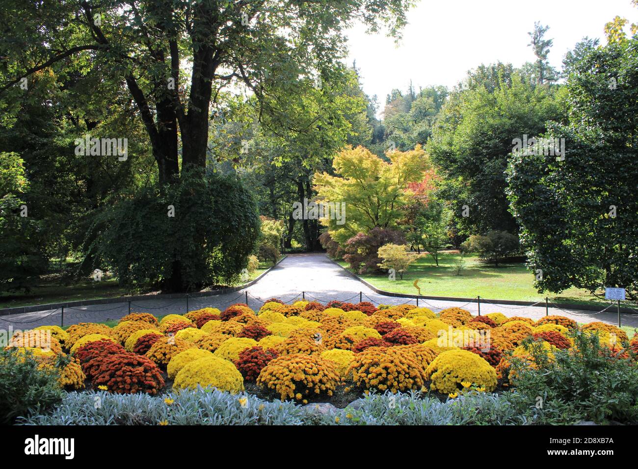 Jardin dans le nord de l'Italie. Banque D'Images