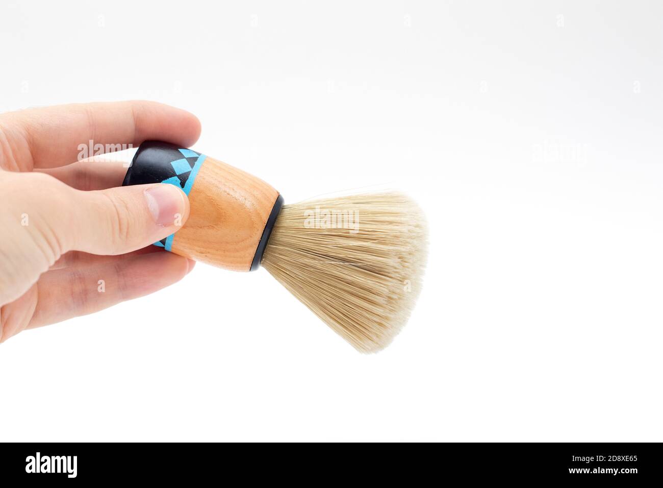 Brosse de maintien à la main pour raser la barbe Banque D'Images