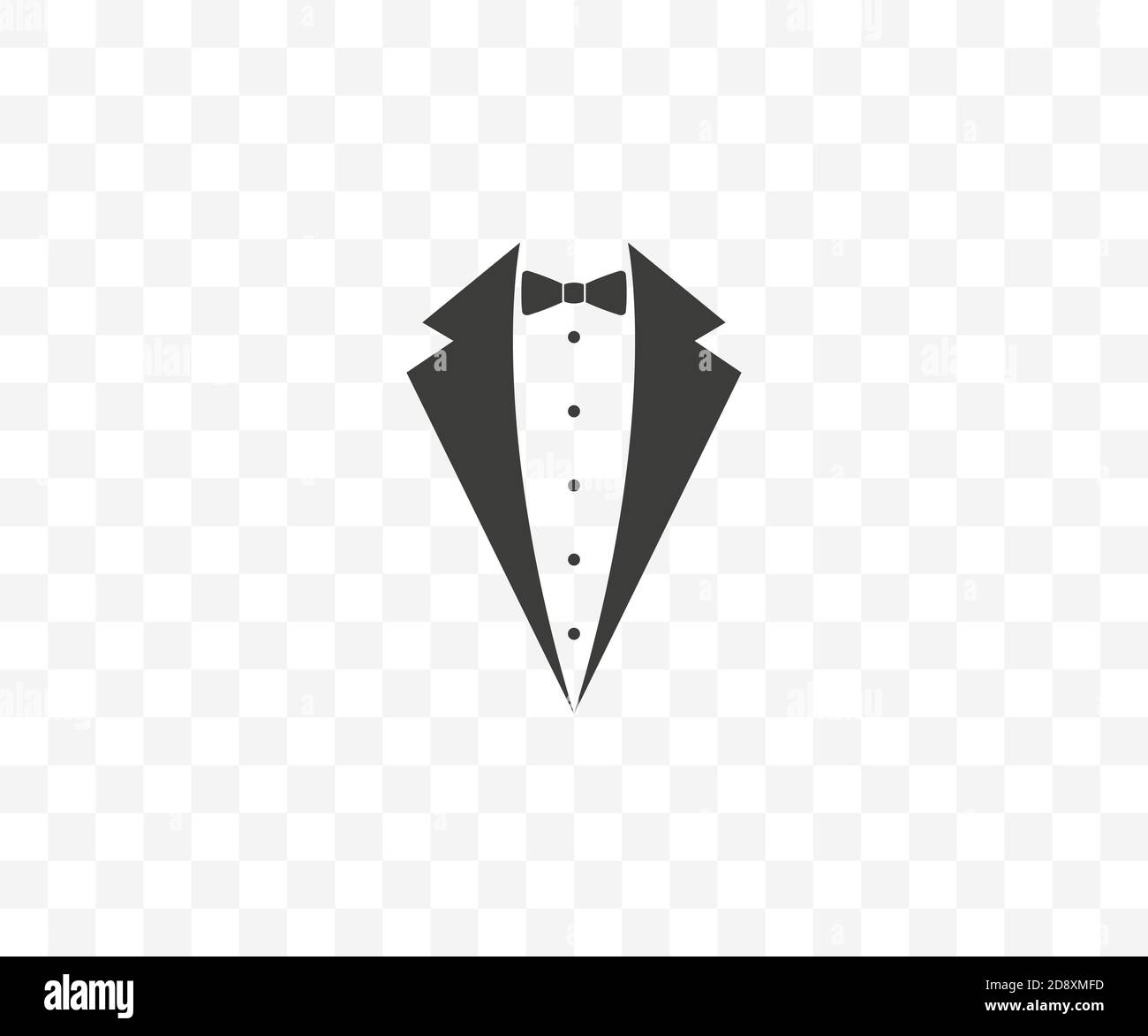 Tuxedo, noeud papillon, icône de code vestimentaire. Illustration vectorielle. Illustration de Vecteur