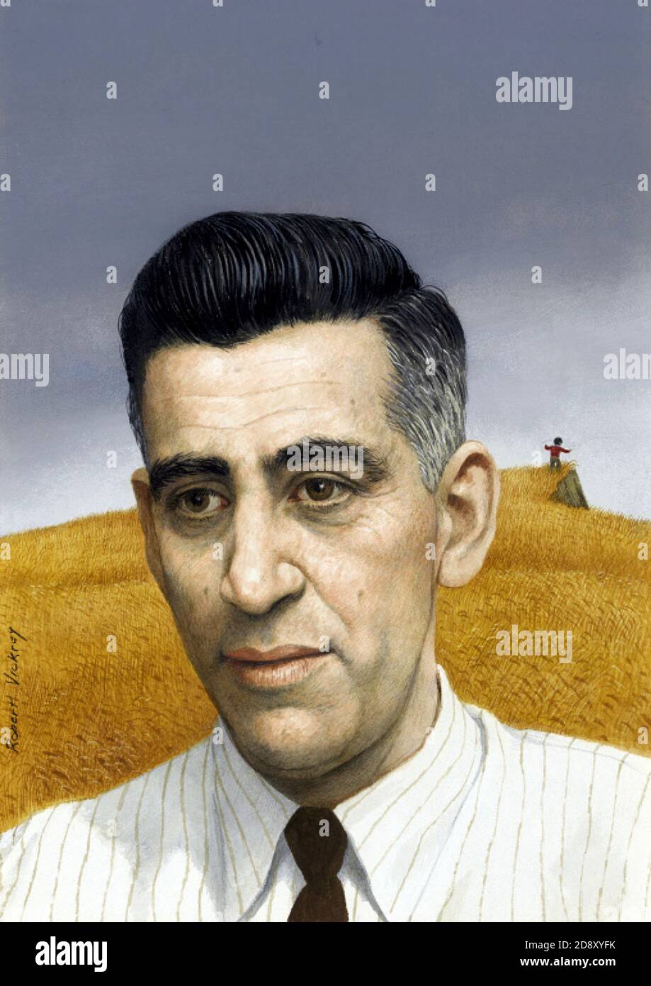 J. D. Salinger le célèbre auteur américain de Catcher dans le seigle sur la couverture du magazine Time. Banque D'Images