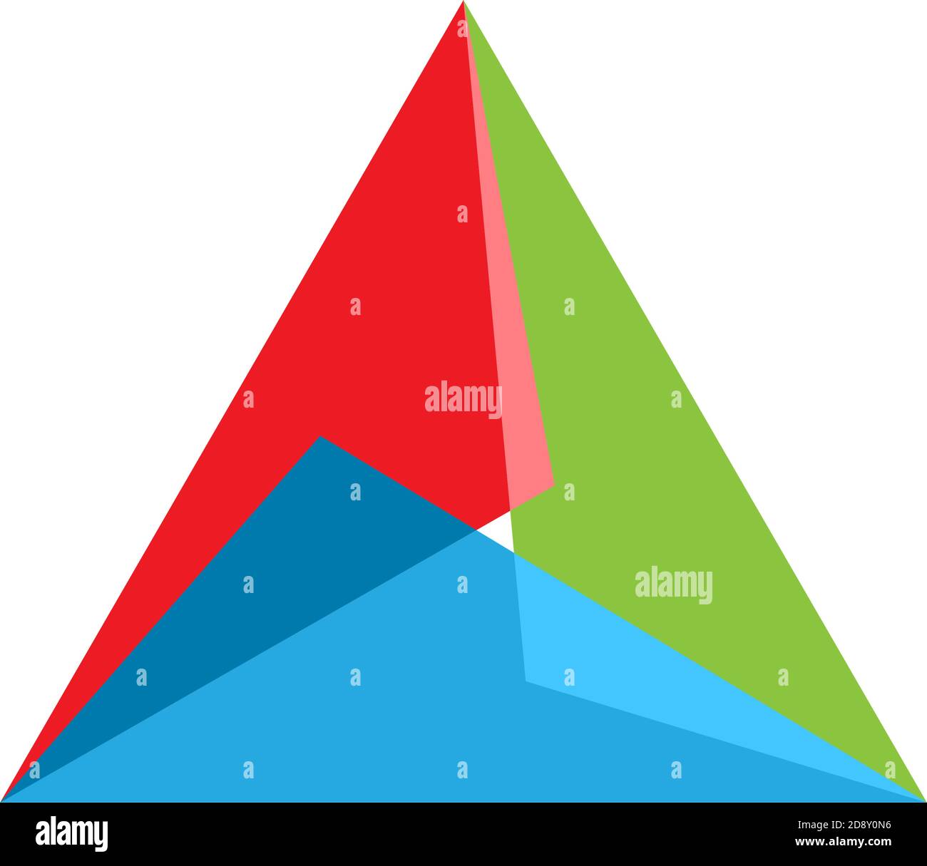 Vecteur triangle abstrait, trois flèches Illustration de Vecteur