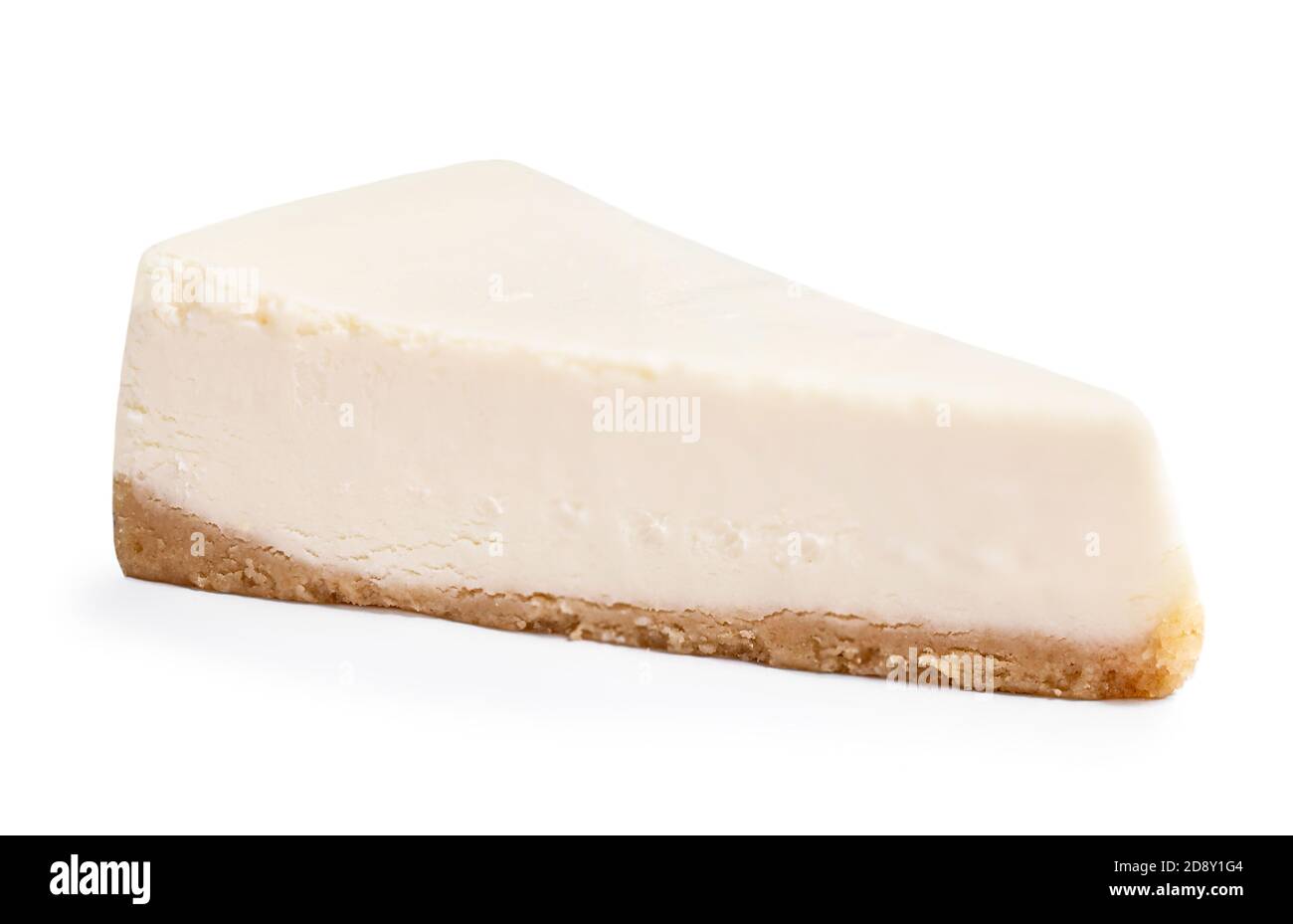 Cheesecake New York classique Uni isolé sur fond blanc. Gâteau au fromage  maison en gros plan Photo Stock - Alamy