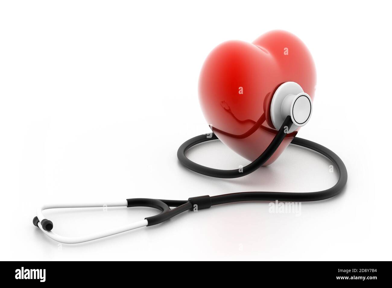 Stéthoscope et coeur Banque D'Images