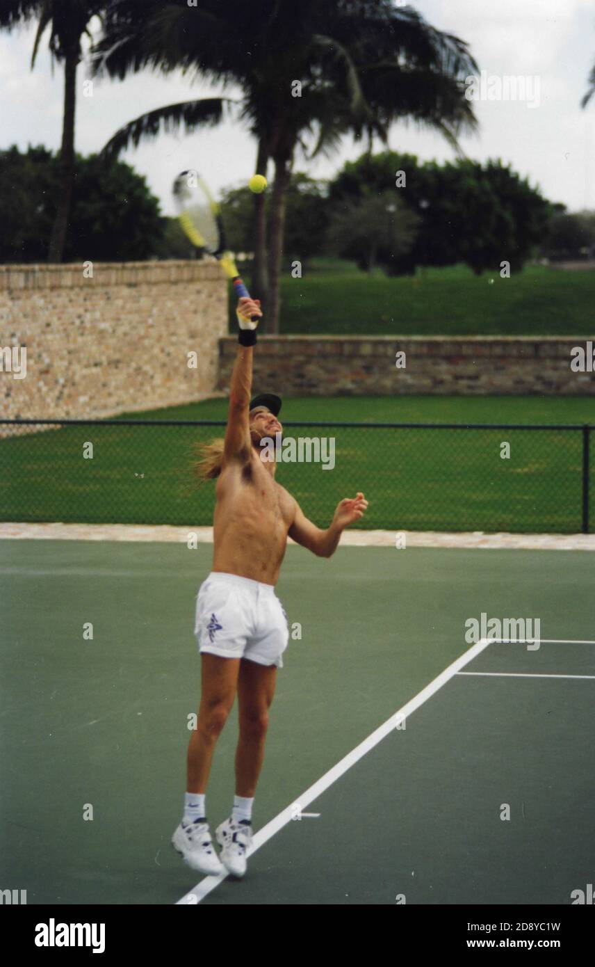 Joueur américain de tennis André Agassi, 1994 Banque D'Images