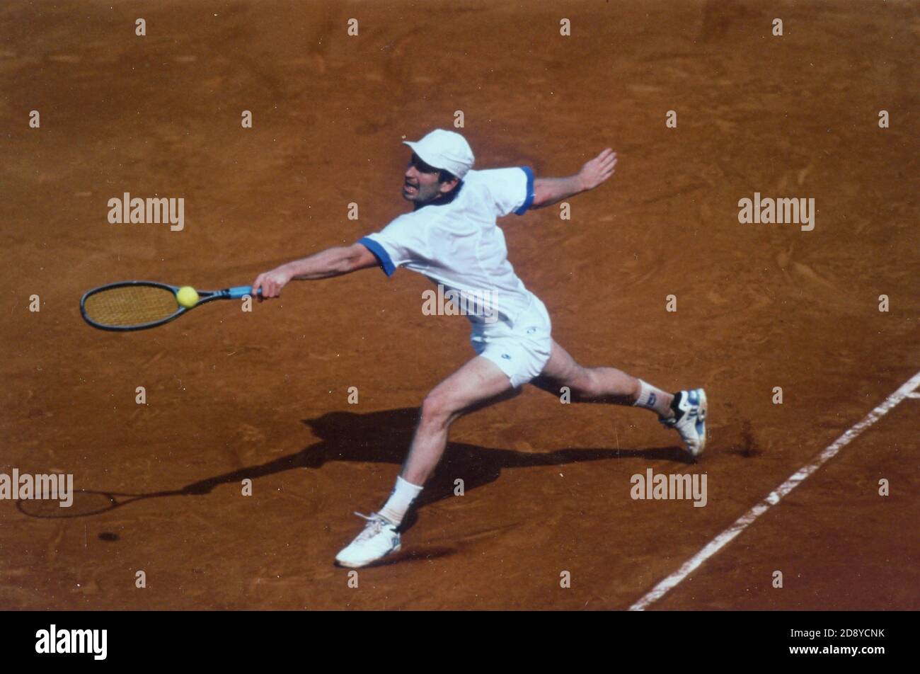 Joueur de tennis italien non identifié, années 1990 Banque D'Images