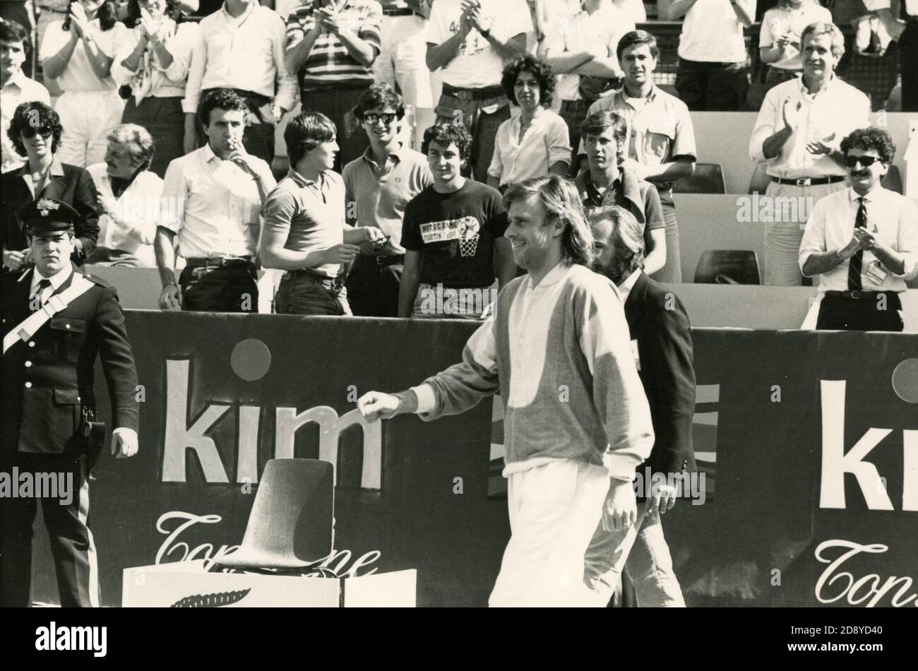Joueur suédois de tennis Bjorn Borg, Rome, Italie 1984 Banque D'Images