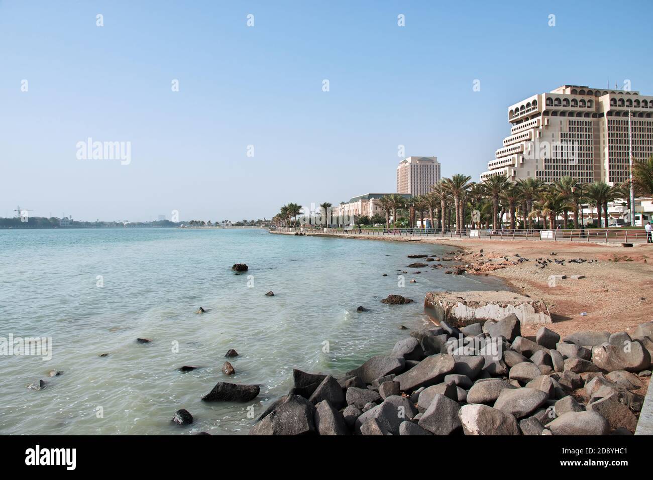 La promenade sur la mer Rouge, Jeddah, Arabie Saoudite Banque D'Images