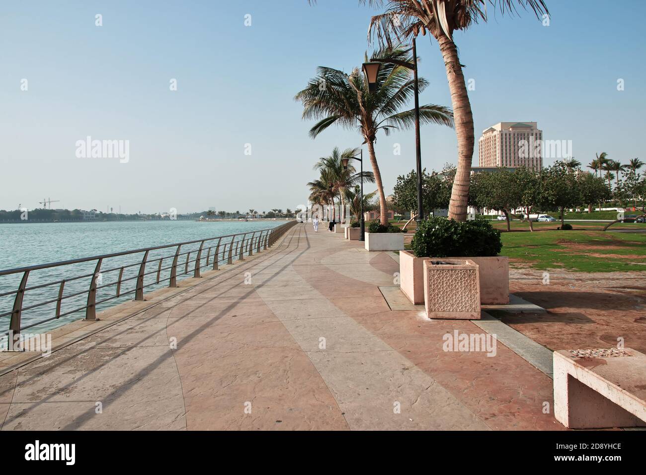 La promenade sur la mer Rouge, Jeddah, Arabie Saoudite Banque D'Images