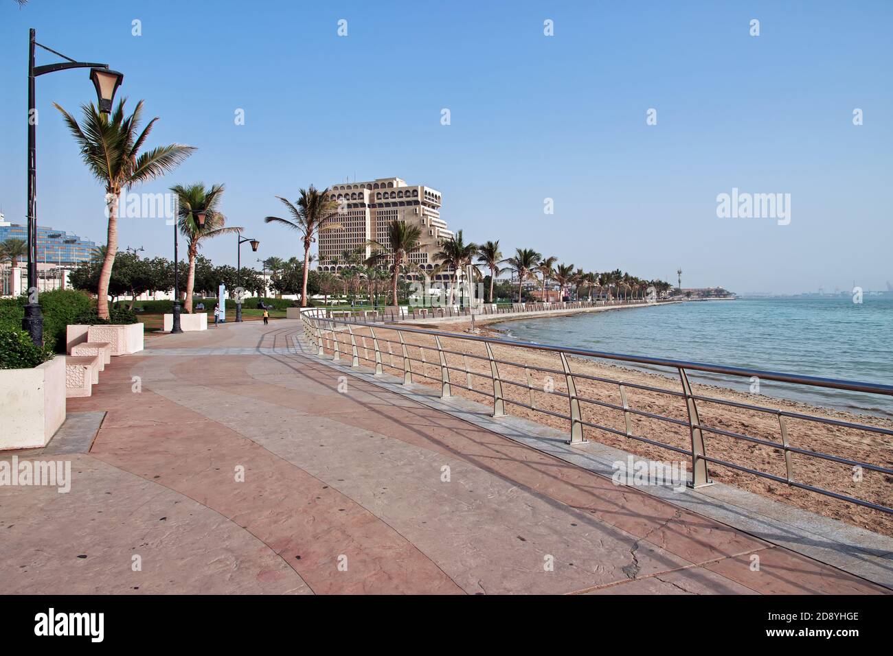 La promenade sur la mer Rouge, Jeddah, Arabie Saoudite Banque D'Images